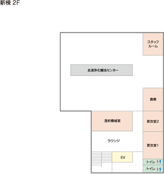 院内見取り図　新棟2F