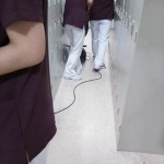ロッカー掃除中