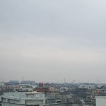 どんより雪空な白岡の町